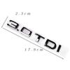 Chrome Black ABS Letters 2.0 TDI 3.0 TDI Rear Boot Trunk Logo Badge Emblem Sticker Decal For R44 A3 A4 A5 A6 Q3 Q5 Q7 S7 AH4