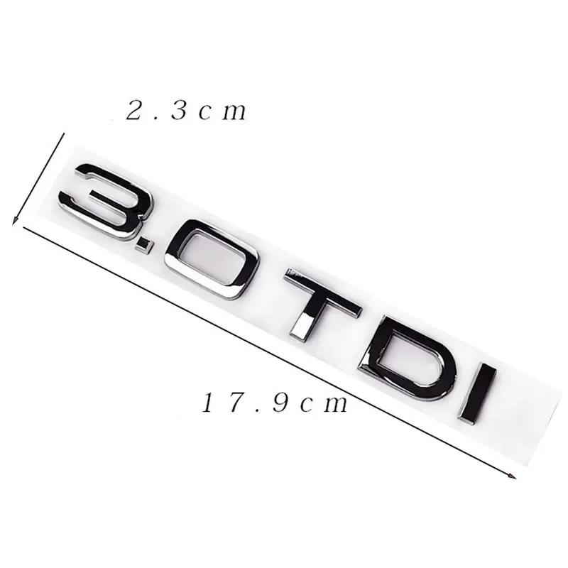 Chrome Black ABS Letters 2.0 TDI 3.0 TDI Rear Boot Trunk Logo Badge Emblem Sticker Decal For R44 A3 A4 A5 A6 Q3 Q5 Q7 S7 AH4