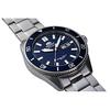 Orient "Kanno" Japan Automatic/Manual Diver Style Watch, Blue Dial, Stainless Steel Bracelet.