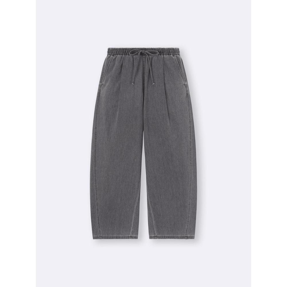 Gu By Uniqlo Light Denim Barrel Ankle Pants+ec  69.0 Cm Long 