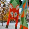 Cozy Fox Plush Scarf for Women - Knit Fluffy Cartoon Winter Neck Warmer Cute Animal Print Fashion Accessory Gift