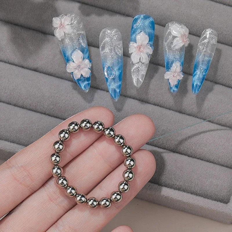 Round Magnetic Bead Nail Art Multi-Functional Powerful Magnet Cube Stones for Water Wave Ripple Cat Eye Design Manicure Tools