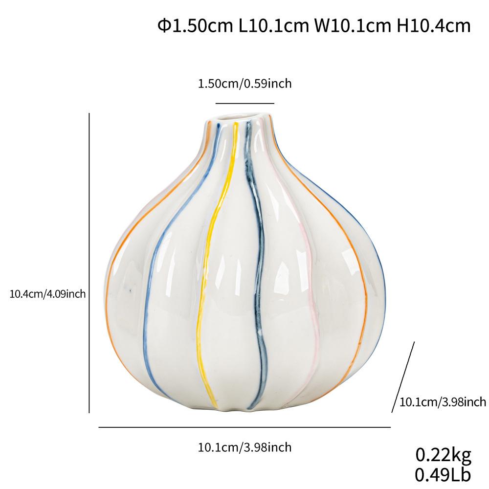 Simple Small Vase Ceramic Handicrafts Desktop Flower Arrangement Creative Home Decoration Ornament