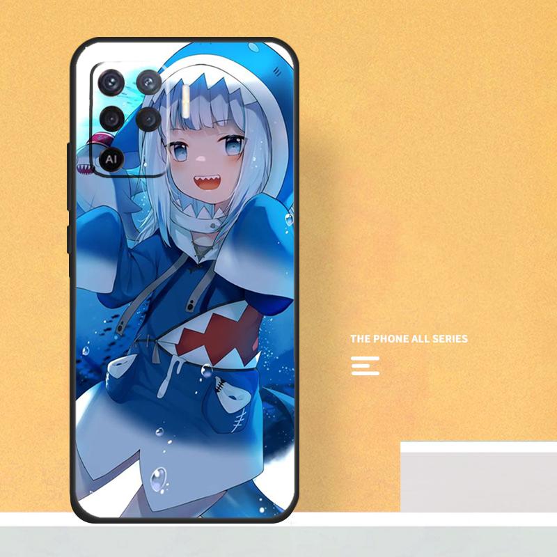Gawr Gura Hololive Anime Case For Oppo A74 A94 A54 A15 A17 A57 A6 A5 Pro A16 A76 A96 A40 A60 A80 A18 A38 A58 A78 A98