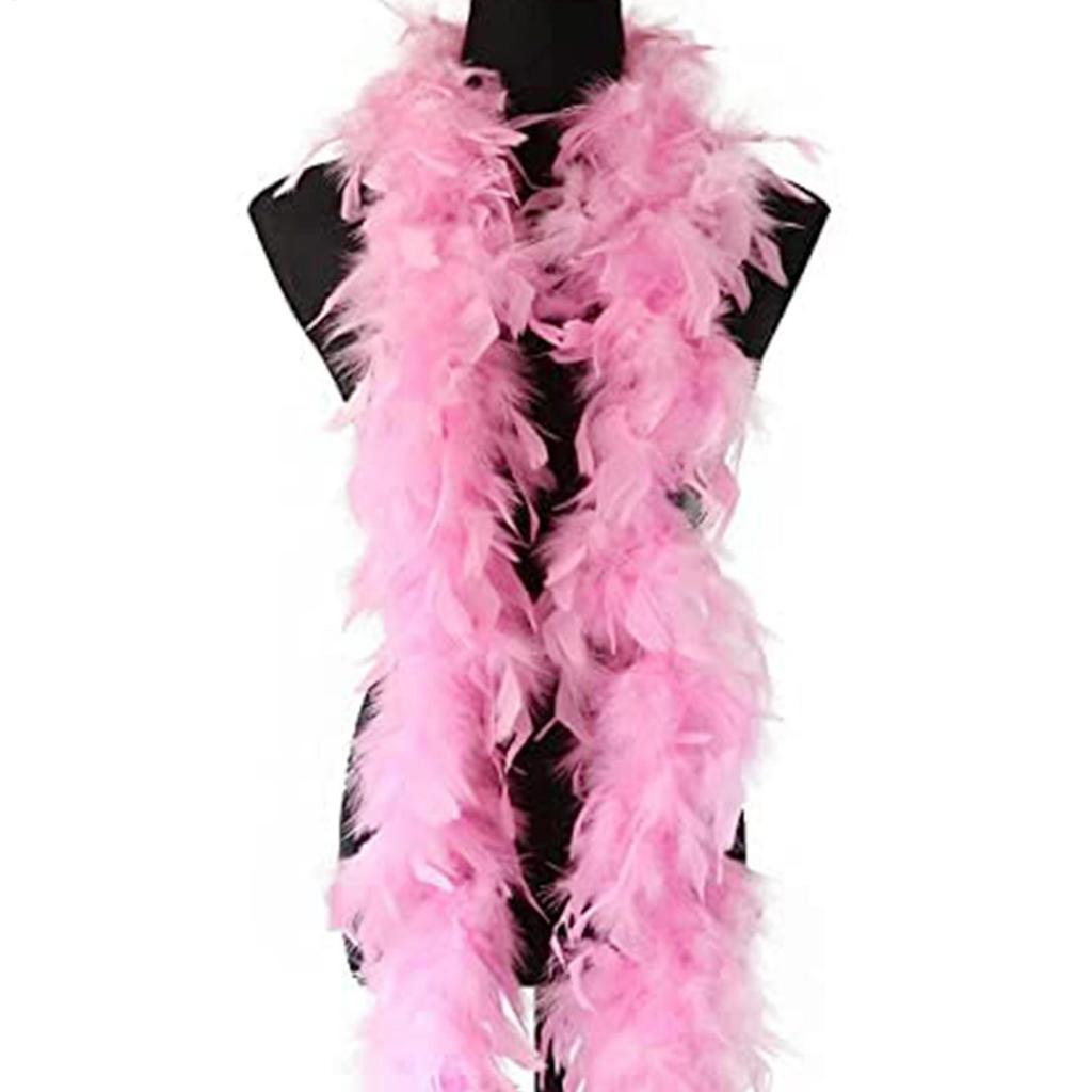 Feathers Boa Turkey Feathers Garland Boa Girls Dress Up Costume Party Supplies for Wedding Cosplay Dancing Halloween Parties