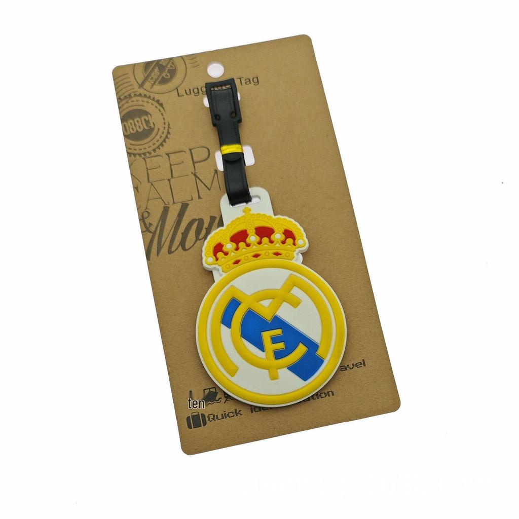 Barcelona, Real Madrid, Liverpool Teamwappen PVC Gummi Gepäckanhänger