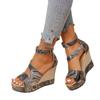 Women's Color Splash Platform Sandals, Single Buckle Wedge Heels, Spring Summer Fashion Slides for Women