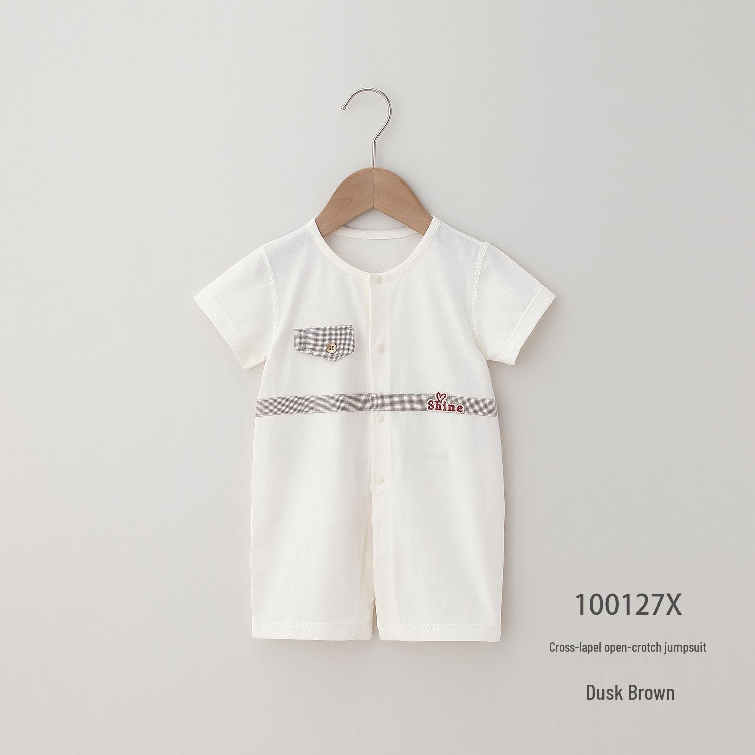 Gentle Etiquette Baby Boy British Style Cross-Collar Romper 73 cm