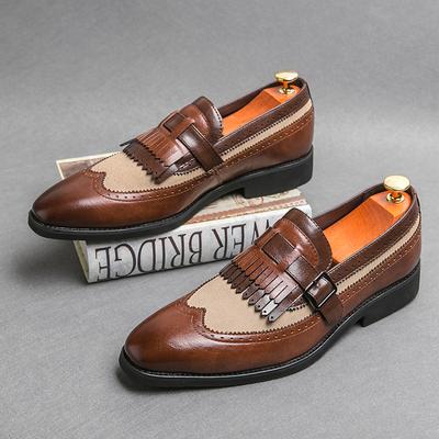 Herren Flats Quaste Britische Herren Oxford Lederschuhe Herren Blau Schwarz Spitz Elegant Hochzeit Party Kleid Loafer Mode Formell
