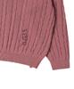 BEYOND CLOSET [Collection Line] Vintage Damaged Point Cable Knit Dull Pink