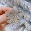 Trendy Jewelry Rhinestone Maple Leaf Brooch Vintage Maple Leaf Pin  Fashion Dress