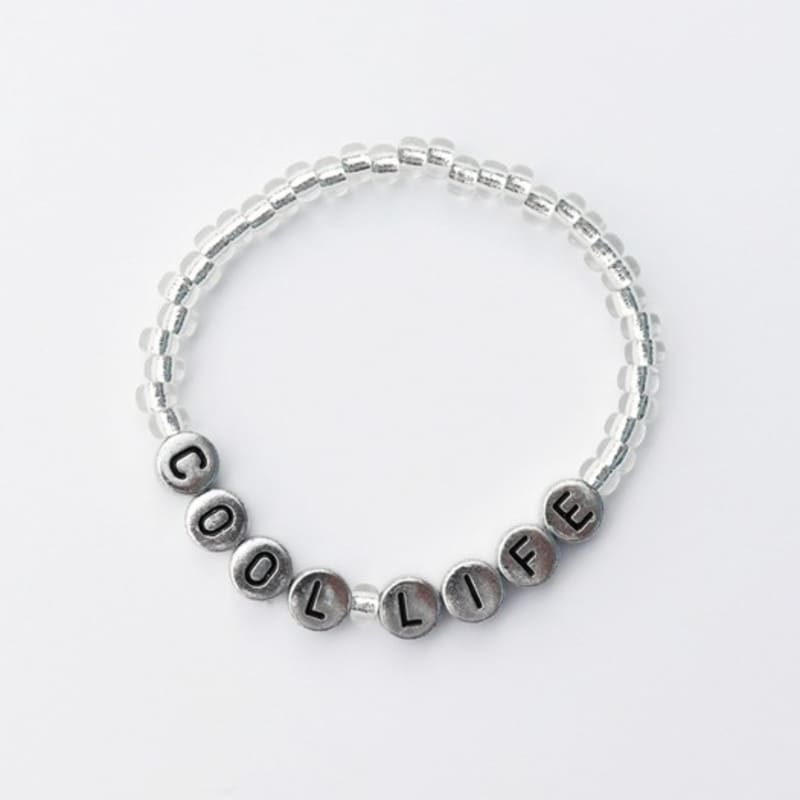 BONBEAU Cool Summer My Initial Beads Bracelet Bongbo Color Initial Bead Banding Bracelet