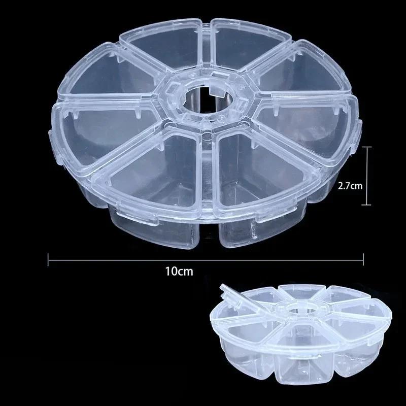 Transparent Plastic Storage Jewelry Box Plastic Compartment Adjustable Container Storage Boxes Beads Ring Earring Organizer Case