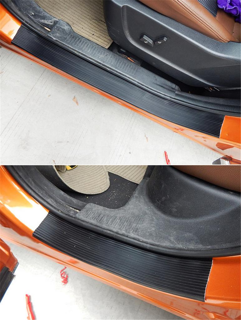 Universal 2M Flexible Rubber Car Side Skirt Anti-Collision Scratch-Resistant