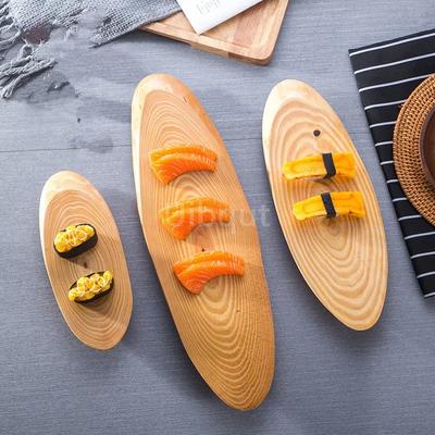 Oval Delicate Sushi Tray Sushi Plate Dish Sashimi Dish Home Restaurant Wooden Sushi Boat Bamboo Tool Platter Japanese Kitchen