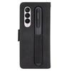 Leather Case For Samsung Galaxy Z Fold 7 6 5 4 3 Fold6 5G With Pen Slot Card Solt Holder Phone Bag Magnetic Flip Wallet Cover