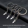 Triangle Tip Keychain Pendant, 25/30mm Keyring Chain DIY Jewelry Accessory