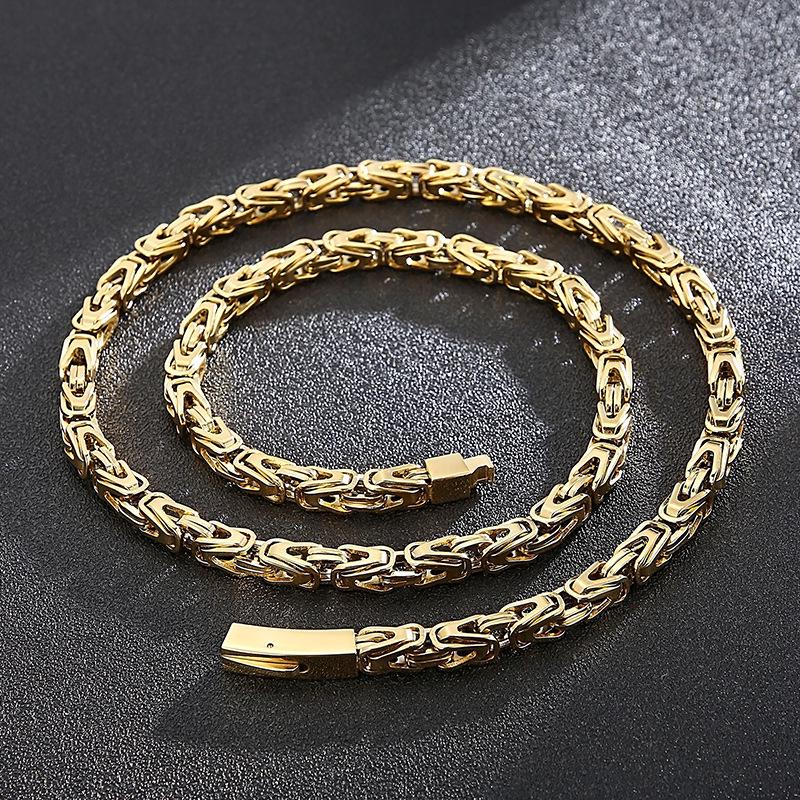 Men's V-Shaped Titanium Steel Chain: Rock, Hip Hop, Street Style Necklace