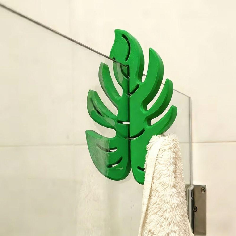 Hawaiian Tropical Glass Door Hook 3D Print Towel Hanger Bathroom Hook  Beach Decoration