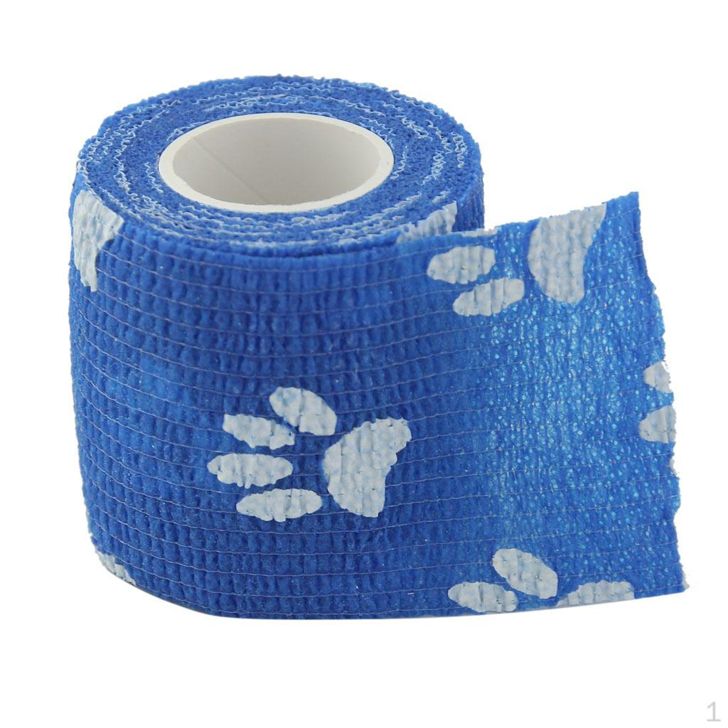 

4.5 cat and Non-woven Cohesive Gauze Wrap Blue 01