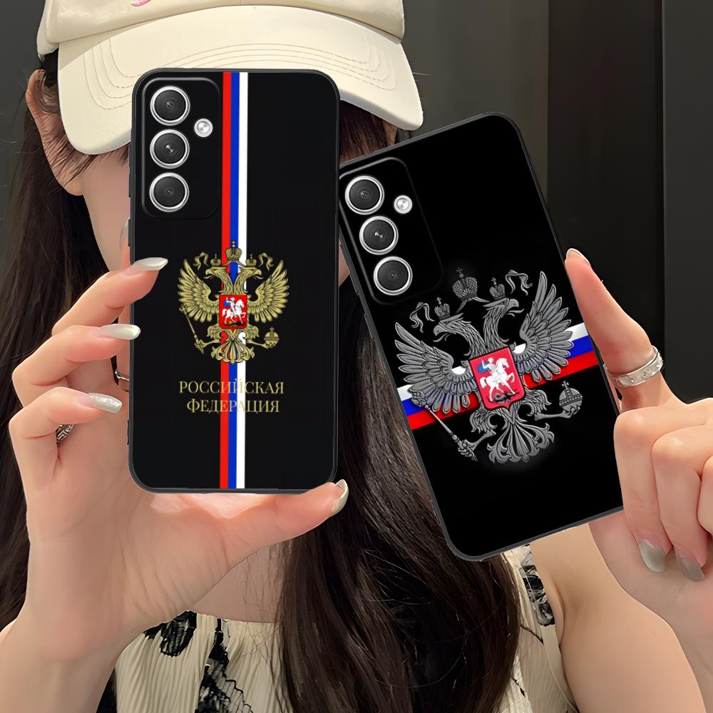 Russia Flag Mobile Cell Phone Case for Samsung Galaxy S26 S25 S24 S23 S22 S21 S20 Note20 Plus FE Ultra Colorful Cover Smartphone