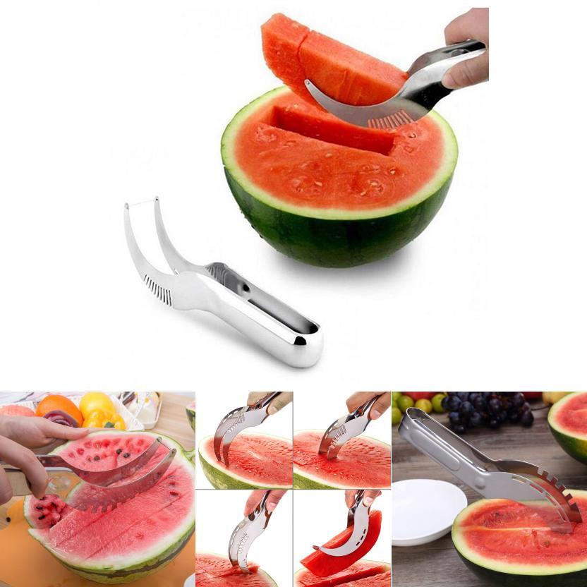 Slicer Watermelon Cutter Knife Server Corer Scoop Stainless Steel Tool Carve