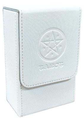 Kurop Synthetic Artificial Leather Tarot Card Deck Storage Magnetic Standard Size Compatible Large Leather, Case, Box, Box, Closure, (Lattice White,