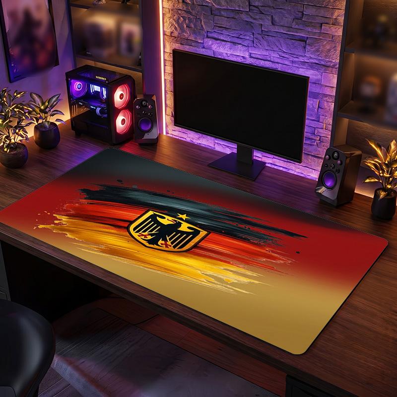 Germany Football Crest Mouse Pad, Extended Non Slip Rubber Desk Mat for Gaming Office Laptop Fan Gift