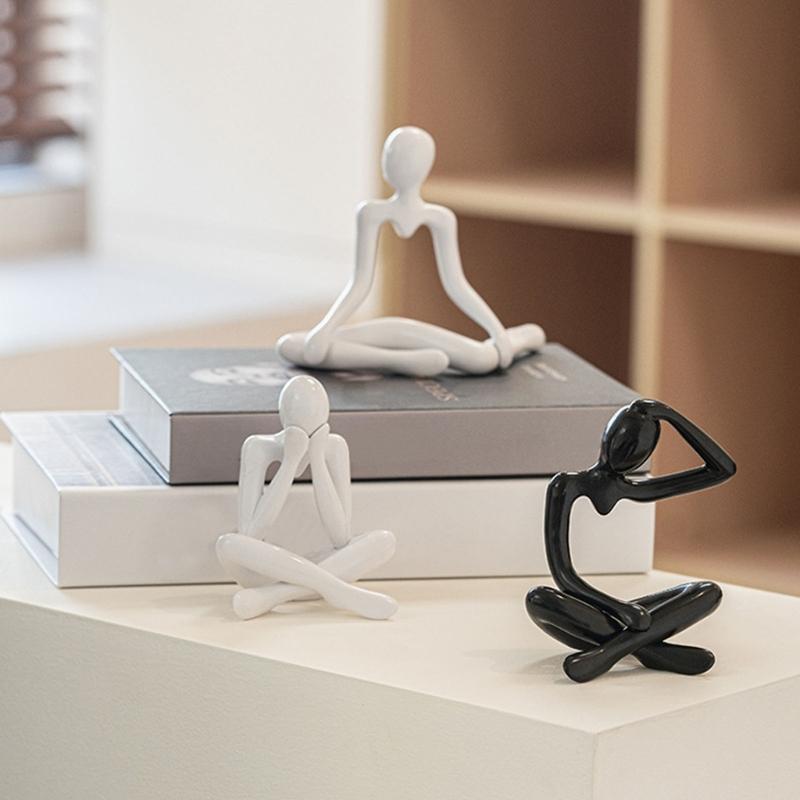 Abstract Thinker Figurine Sculpture Modern Art Homes Decors Plastic Statue for Living Room or Office Bookshelf Display
