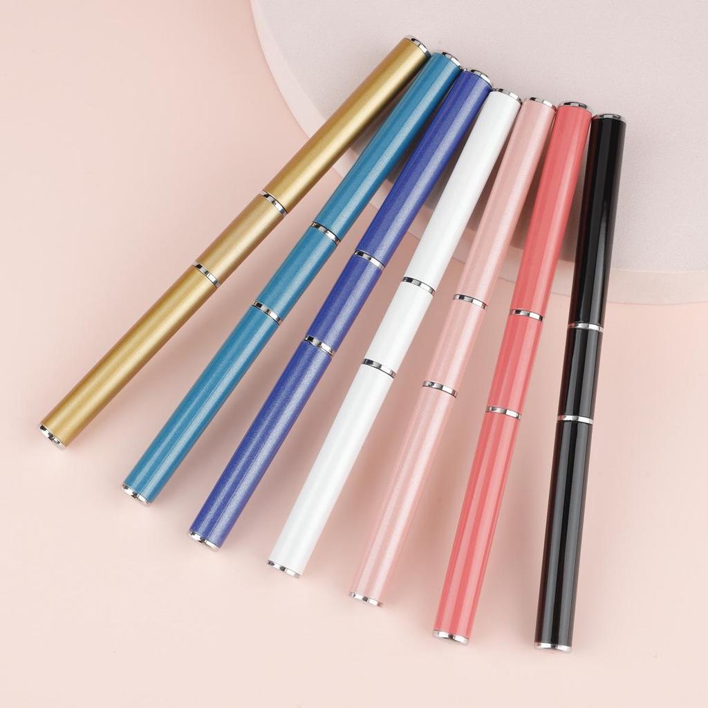 Dual-Use Nail Art Pen: Cross-Border Double-Headed Light Therapy & Glue Remover with Cap, Stainless Steel Pusher, and Embossing Extension