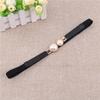 Modern Black Elastic Waist Belt With Beautiful Triangle Clip Designed Women For