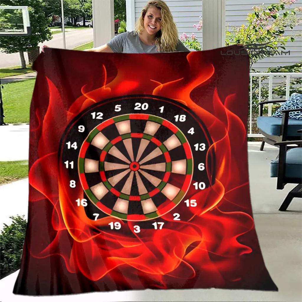 Sports dart target printing blanket warming Warm Pretty Flannel Soft Comfortable Home Travel Blanket