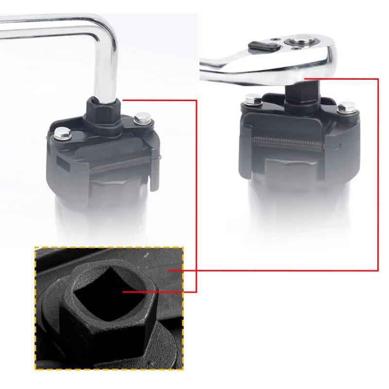 Adjustable Two-Jaws Oil Filter Wrench Filter 60-80mm Filter Wrenches Remover Steel Fuel Cast Two-Claw Disassembly Tools