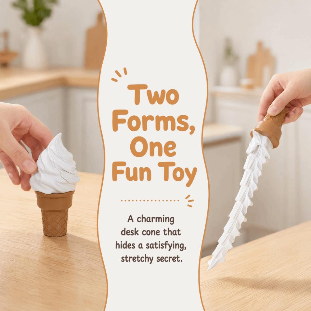 Creative Ice Cream Retractable Toy Realistic Simulation Novelty Gag Gift Funny Trick