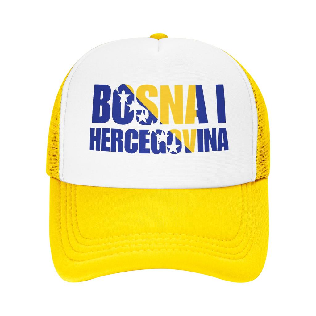 Bosnia and Herzegovina Flag Mesh Baseball Cap Unisex Women Fashion Sun Hats Hat Adjustable Summer Trucker Hat