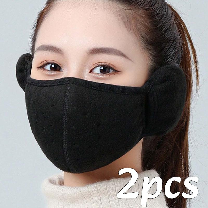 Winter Fleece Earmuffs Windproof Breathable Mask Cover Women Men Warm Mask Anti Freezing Ear Mask Outdoor Sport Cycling Mask