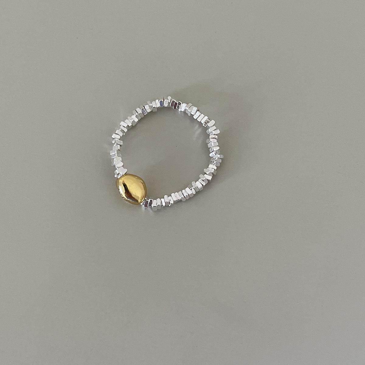 

Кольцо из стерлингового серебра 925 пробы, женское, нишевое, высококачественное, контрастное по цвету кольцо на указательный палец, изысканное, модное, универсальное, новое кольцо One average size