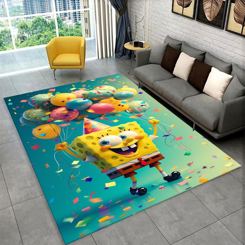 Cartoon S-SpongeBob Patrick Star Carpet Rug for Playroom Bedroom Living Room Sofa Home Decor,kid Area Rug Non-slip Floor Mat