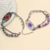 Verstellbares Medicals Alert ID-Armband mit gravierbarem Anhänger, Edelstahl, doppellagiges Armband, Handgelenkschmuck