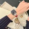 Luxury For Apple Watch Ultra 49mm Band H-Shaped Diamond Butterfly Buckle Leather Strap Suitable for iwatch Series 11/10/9/8/SE3 46/45/44/42/41/40/38mm