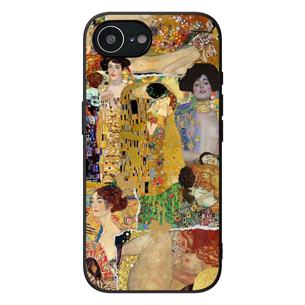 Soft Phone Cover for Apple iPhone 17 16 14 15 Pro Max Plus 15+ 16E XR ProMax Air Case Art Gustav Klimt Casing