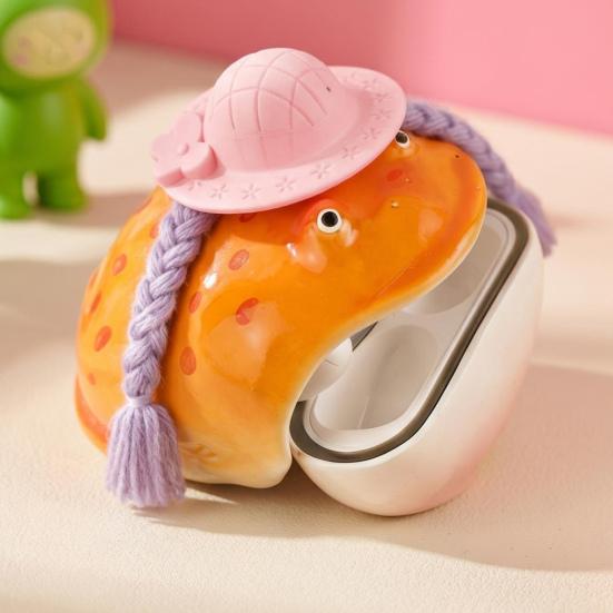 Nový žabí obal pro AirPods 1/2/3/4 A pro AirPods Pro 2/3 Roztomilý ošklivý žabí kryt na sluchátka Ochranný kryt na bezdrátová sluchátka proti poškrábání Roztomilá zvířátka