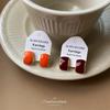 Burgundy Square Ear Clips Without Ear Piercings, Autumn and Winter Light Luxury High-end Temperament Earrings,fashionable Commuting,exquisite Earrings