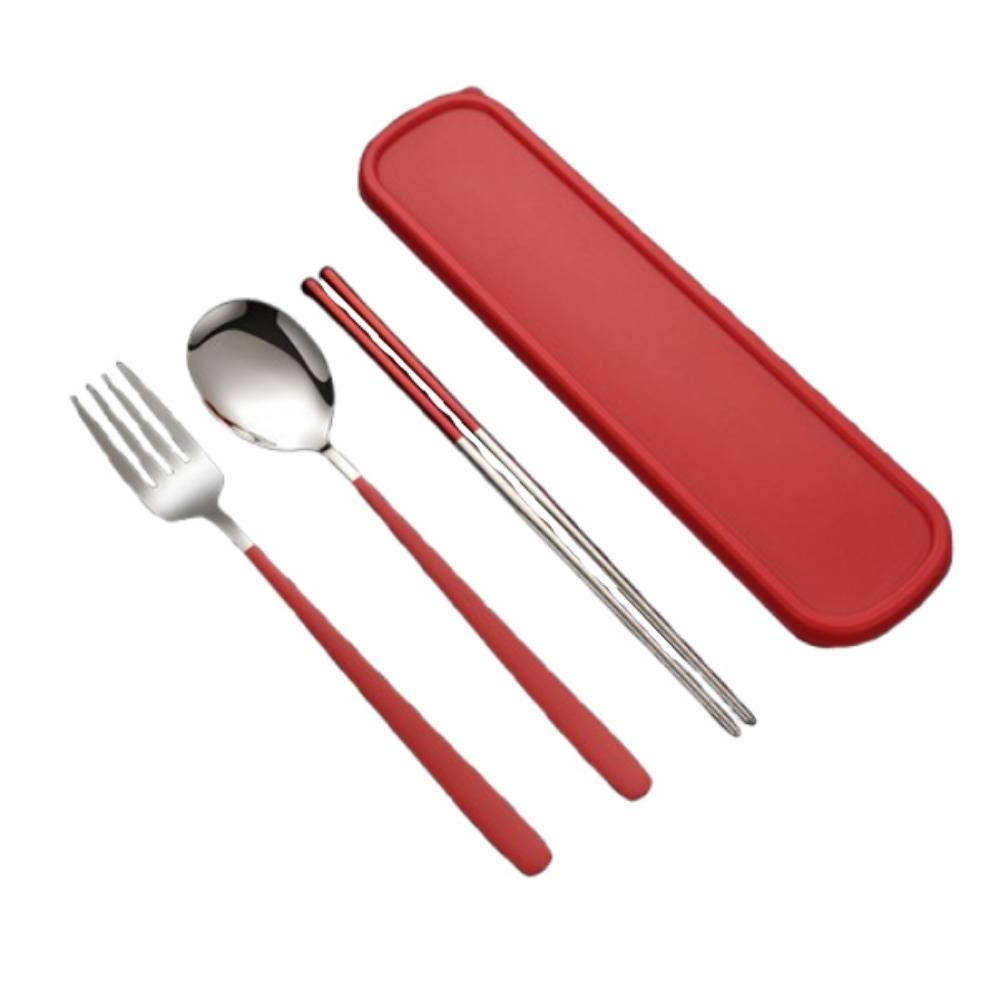 Silver/Gold Color Forks and Spoon Chopsticks Set Stainless Steel Travel Flatware  Picnic