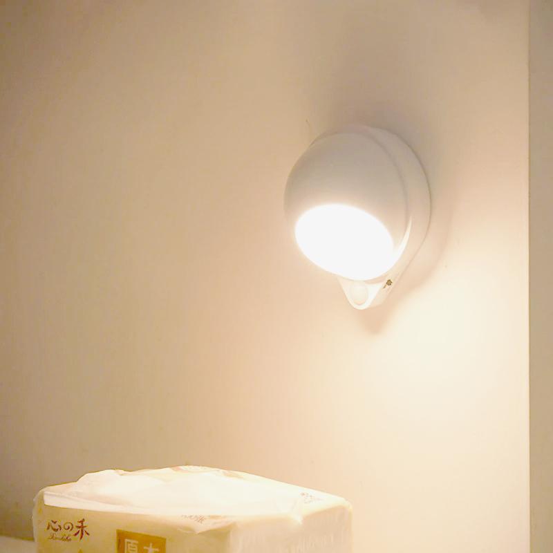 Dimmable Motion Sensor Cabinet LED Light USB Charging Night Light Touch Switch Light Stair Corridor Wall Light 18650 Battery