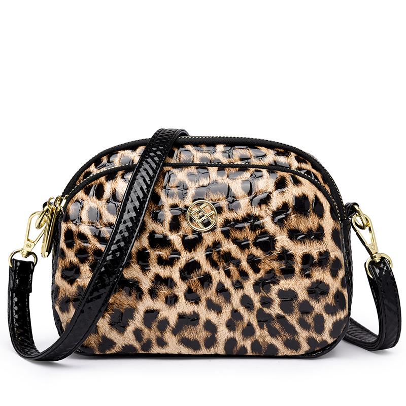 Nová leopardí tisk PU kůže Dámská kabelka Módní Dámské Crossbody Messenger Tašky Vysoce kvalitní Dámská taška přes rameno pro volný čas