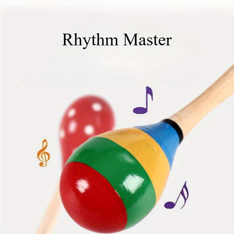 Wooden Maraca Hand Percussion Instrument Rhythm Shaker for Live Performances Parties and Musical Entertainment