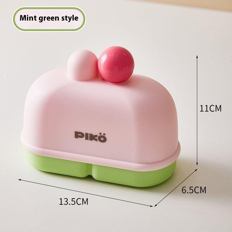 

1PCS Cute Cartoon Plastic Double-Layer Soap Box with Lid And Drainage - Bathroom Countertop Soap Holder Container for Home розовый