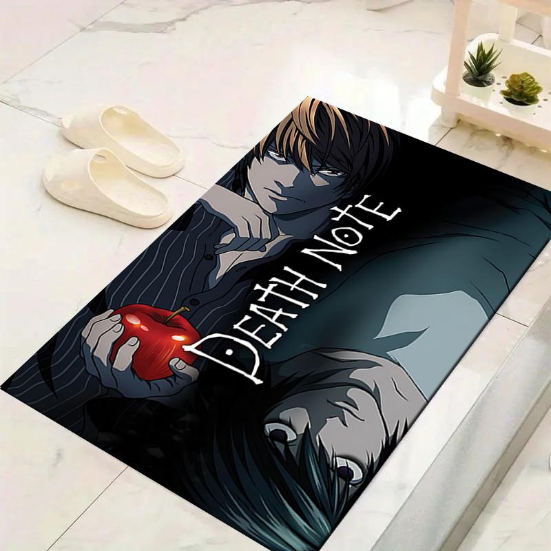 1Pc Death Note Mystery Rug, Office Carpet Indoor Outdoor Doormat, Non-Slip, Comfortable, Living, Christmas Halloween, Xmas Gift Y1473
