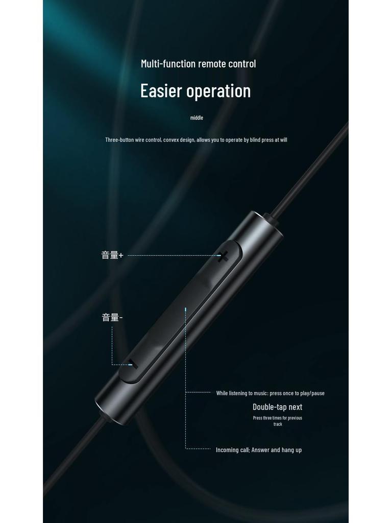 REMAX/Ruiliang Type-C In-Ear Metal Earphones with Music, Sleep, and Call Controls